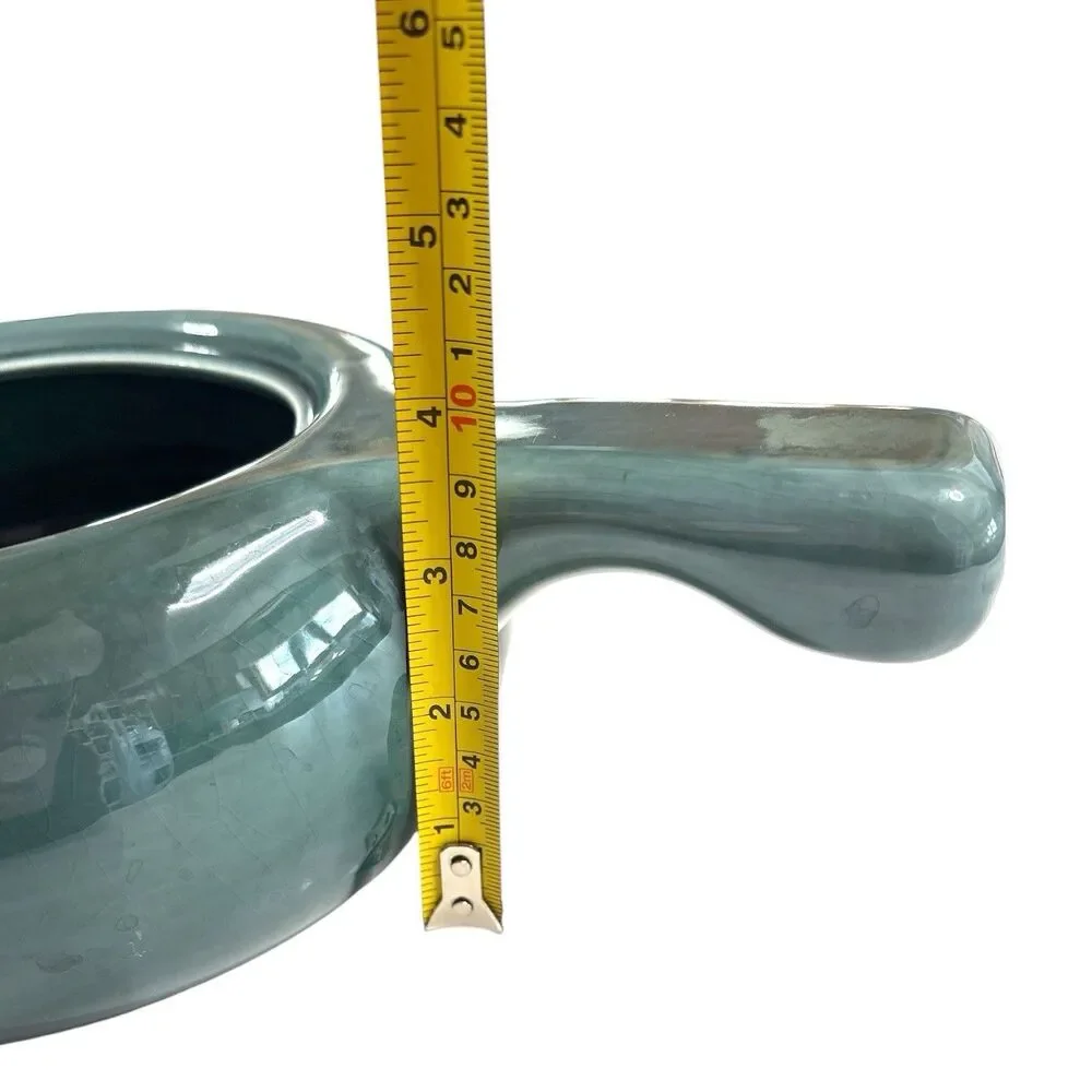 Vintage 1950s-60s Russel Wright Steubenville Bean Pot With Lid Seafoam Green